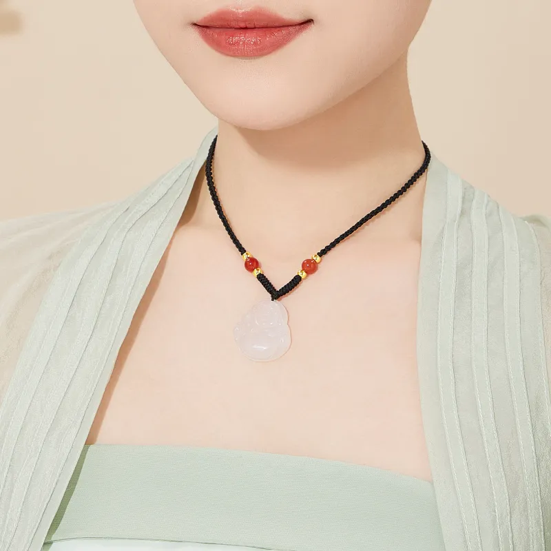 Lao Feng Xiang Chalcedony Necklaces Women's-4