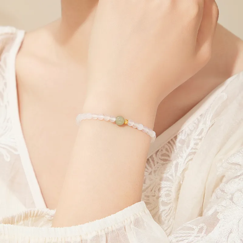 Lao Feng Xiang Natural Agate Bracelets Women's-2