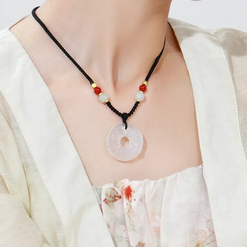 Lao Feng Xiang Chalcedony Necklaces Unisex-10