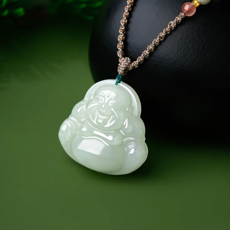 Lao Feng Xiang Necklaces Green Jade Women's-2