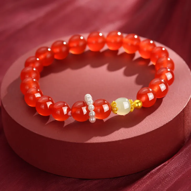 Lao Feng Xiang Agate Jade Bracelets Women's-1