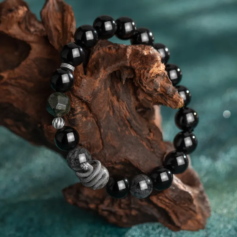 Lao Feng Xiang Obsidian Bracelets Men's-4