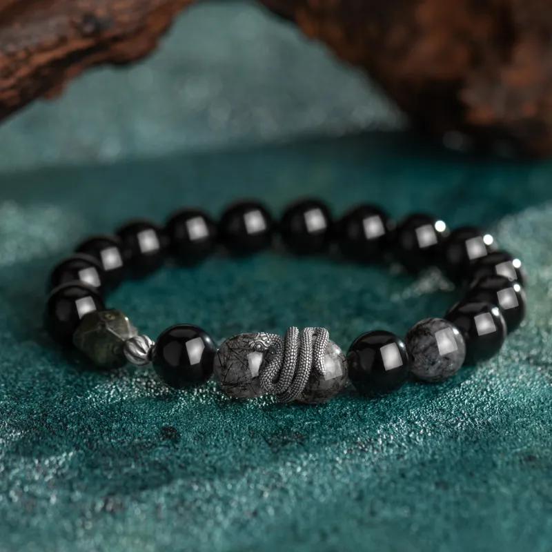 Lao Feng Xiang Obsidian Bracelets Men's-6