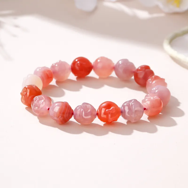 Lao Feng Xiang Agate Bracelets Women's-2