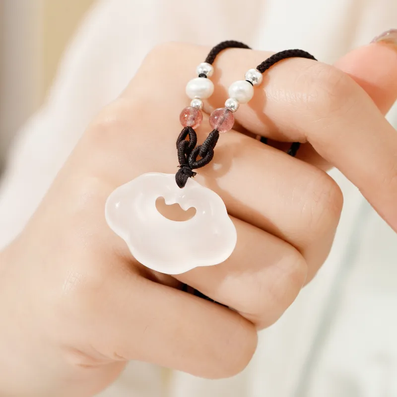 Lao Feng Xiang Agate Necklaces Women's-6