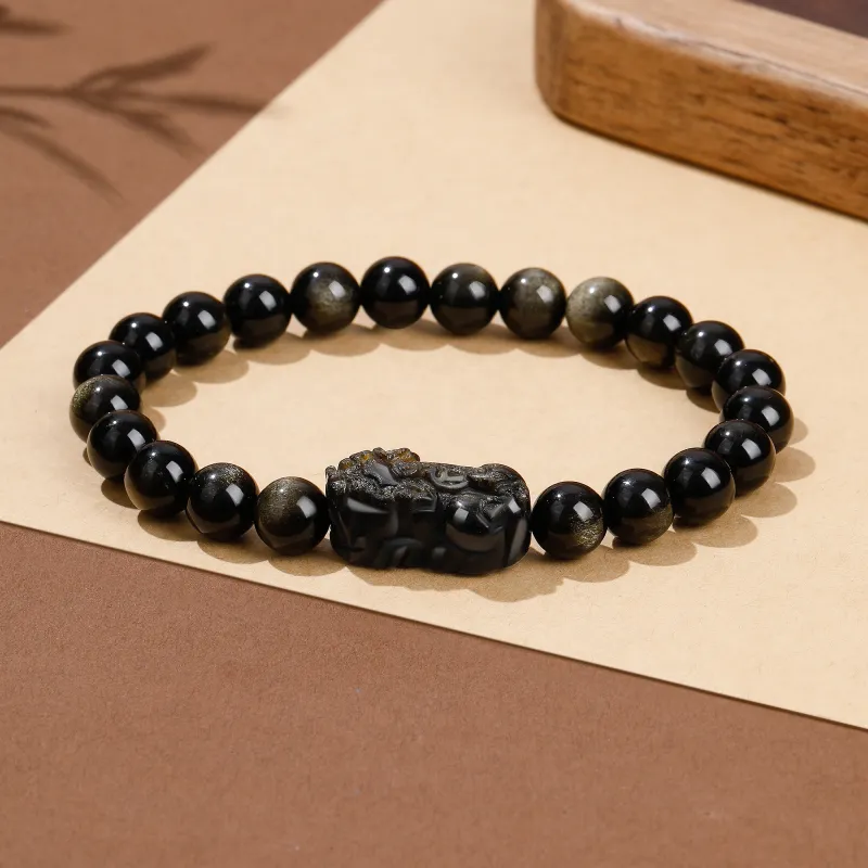 Lao Feng Xiang Obsidian Bracelets Men's-2