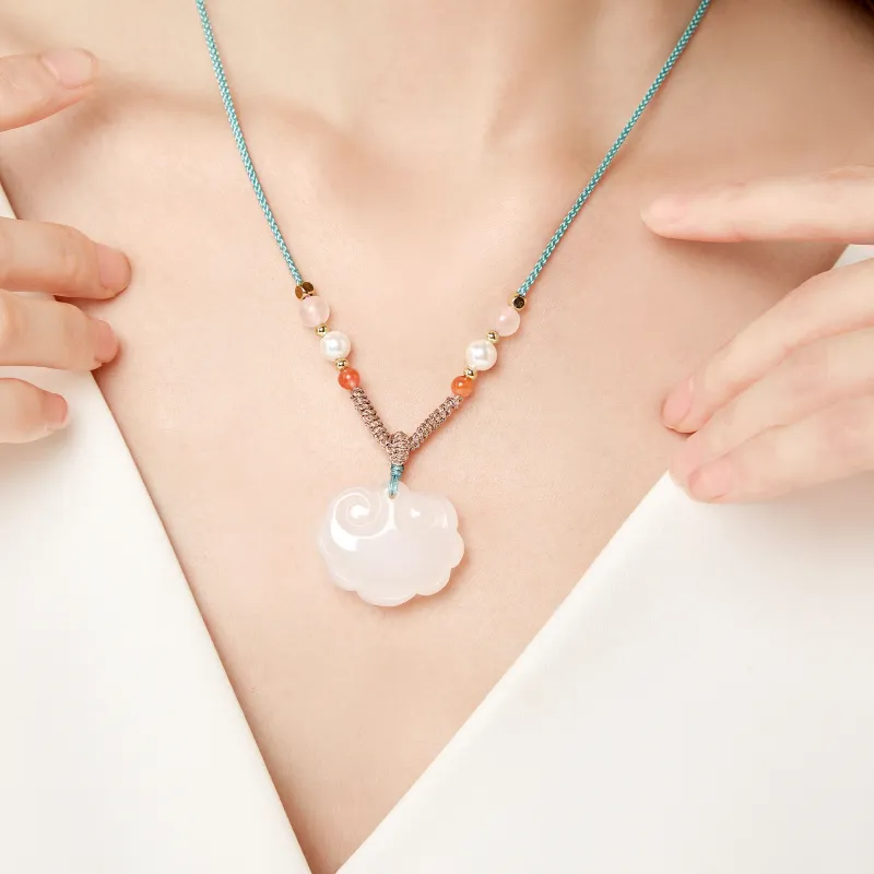 Lao Feng Xiang Chalcedony Necklaces Women's-5