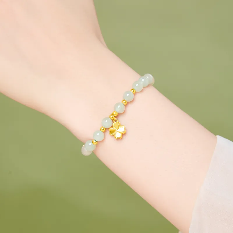 Lao Feng Xiang Bracelets Green Jade Women's-2