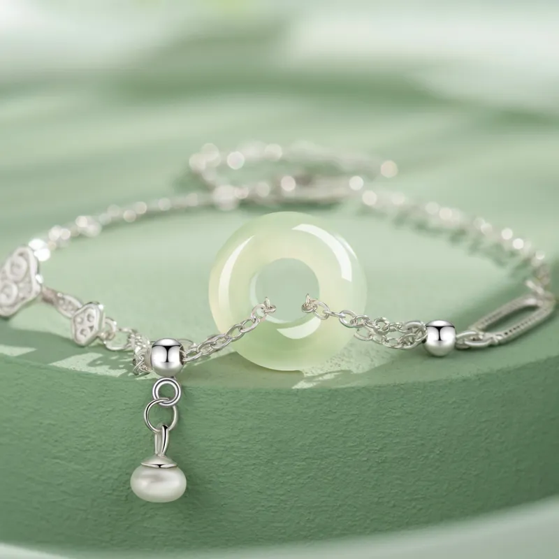 Lao Feng Xiang Bracelets Green Jade Women's-6