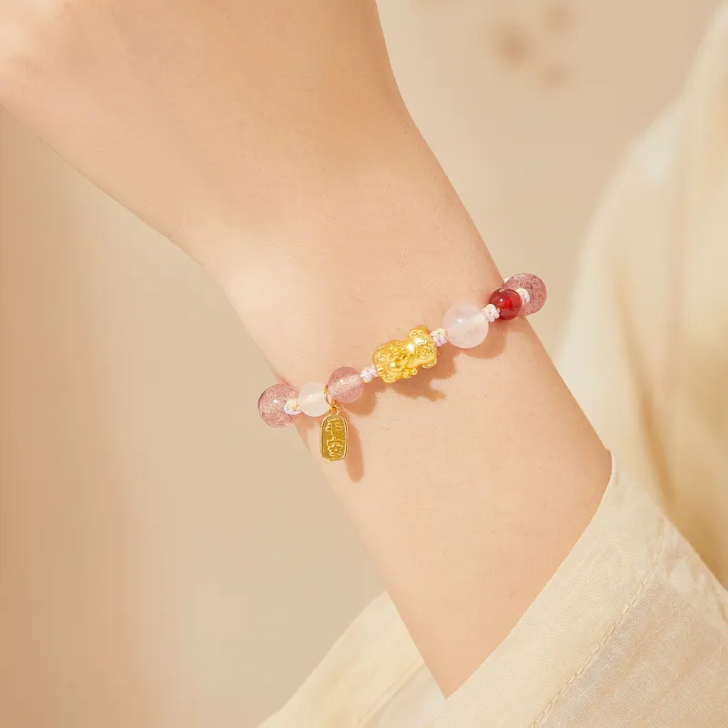 Lao Feng Xiang Agate Bracelets Women's-3
