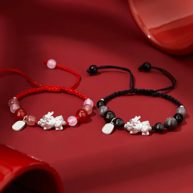 Lao Feng Xiang Chalcedony Bracelets Unisex-2