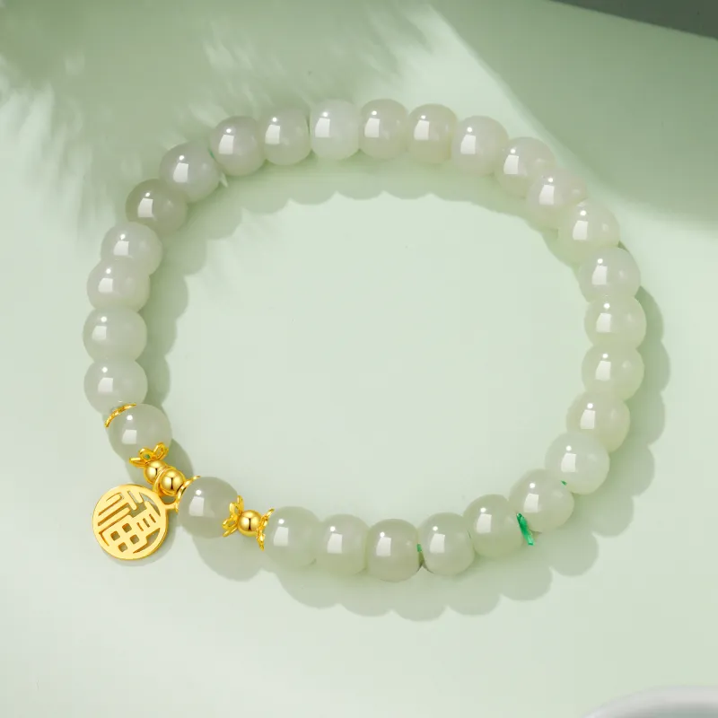 Lao Feng Xiang Bracelets Green Jade Women's-6
