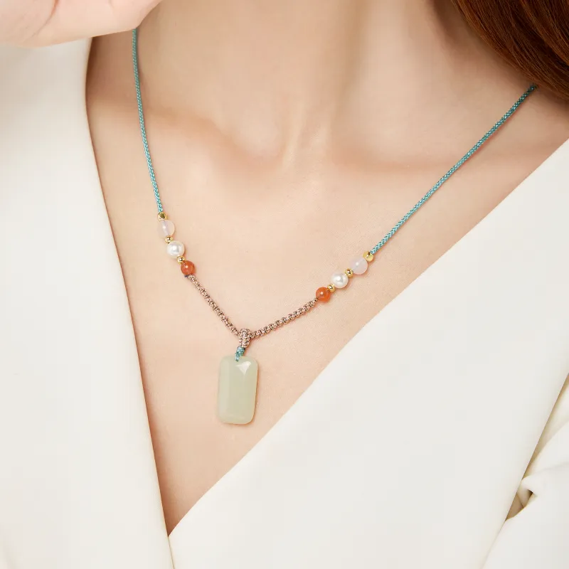 Lao Feng Xiang Necklaces Green Jade Women's-1