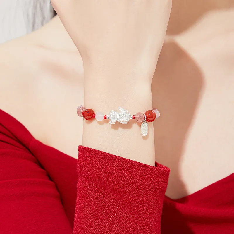 Lao Feng Xiang Chalcedony Bracelets Unisex-14