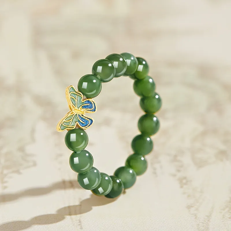 Lao Feng Xiang Hetian Jade Rings Jasper Women's-3