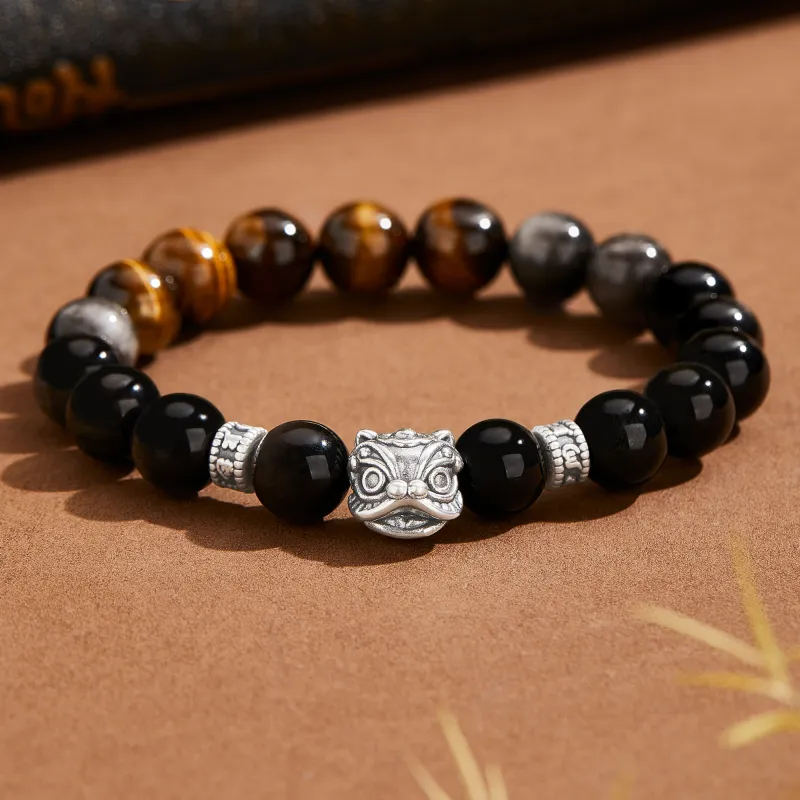Lao Feng Xiang Obsidian Bracelets Men's-2
