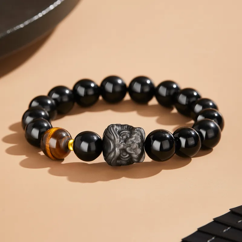Lao Feng Xiang Obsidian Bracelets Men's-1