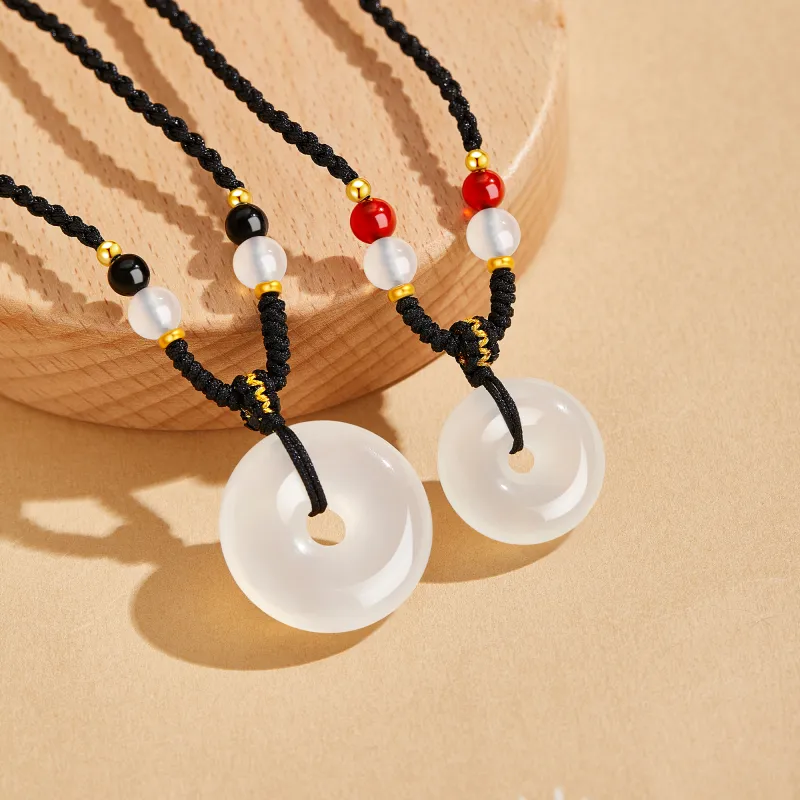 Lao Feng Xiang Chalcedony Necklaces Unisex-4