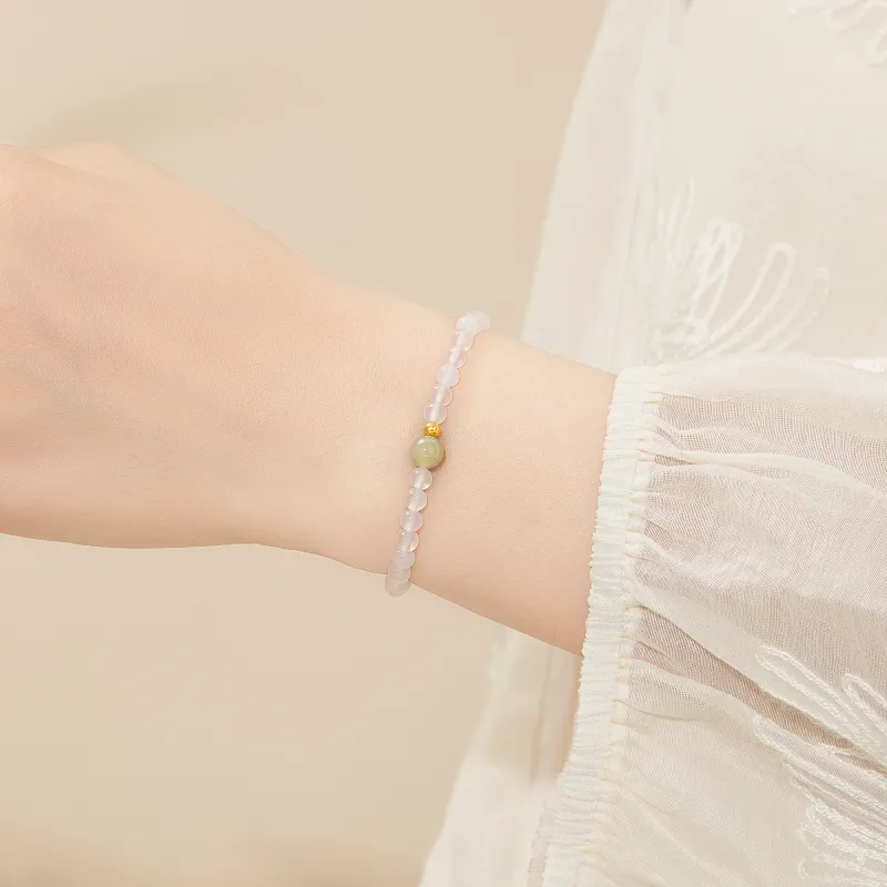 Lao Feng Xiang Natural Agate Bracelets Women's-4