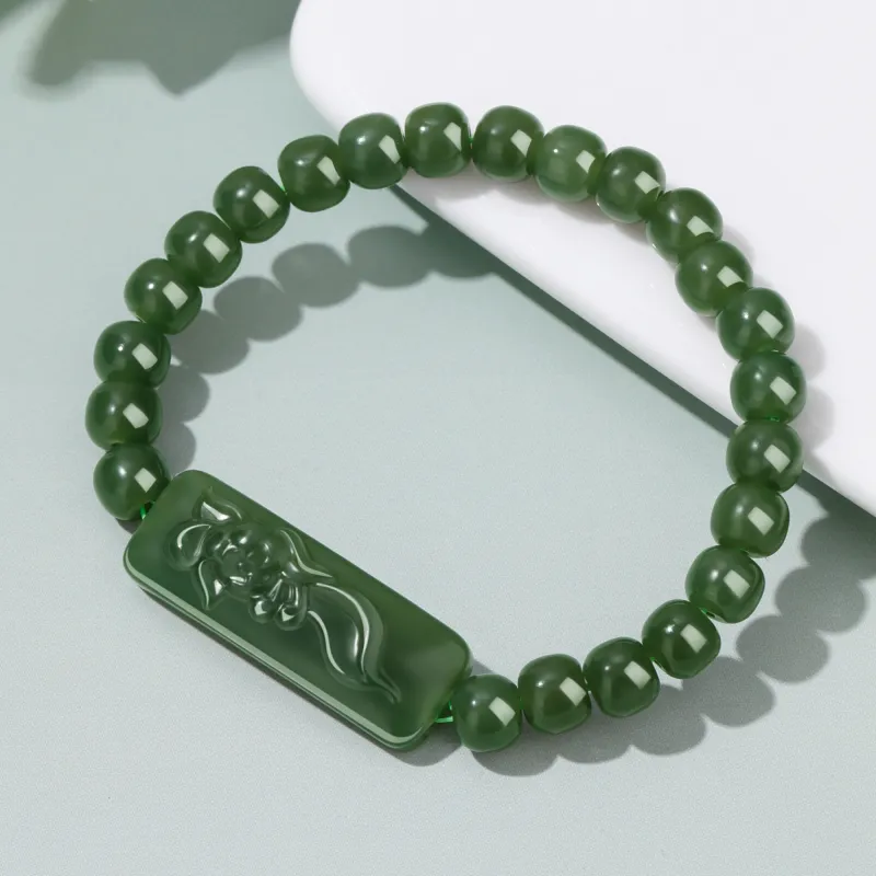 Lao Feng Xiang Hetian Jade Bracelets Jasper Women's-1