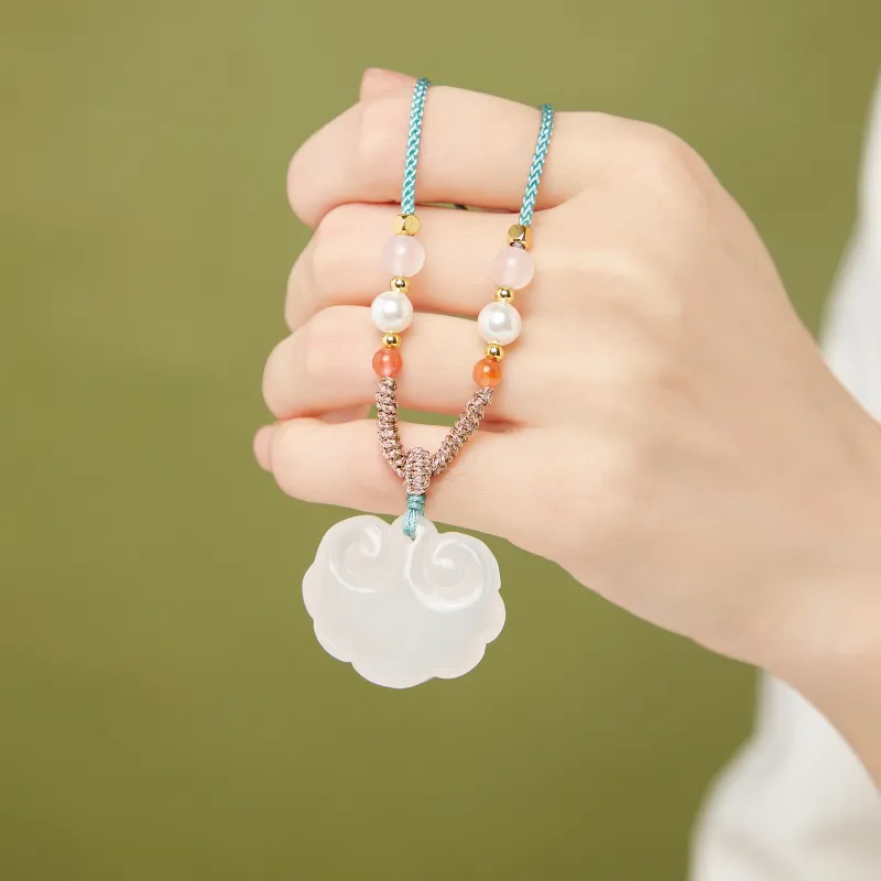 Lao Feng Xiang Chalcedony Necklaces Women's-3