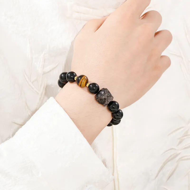 Lao Feng Xiang Obsidian Bracelets Men's-6