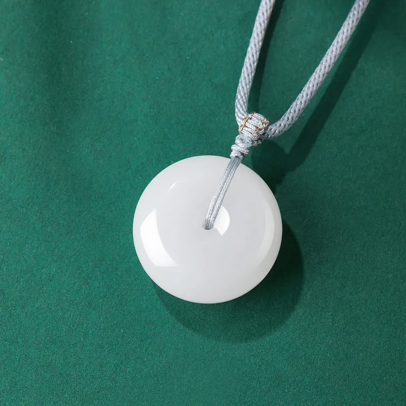 Lao Feng Xiang Golden Silk Jade Necklaces Women's-3