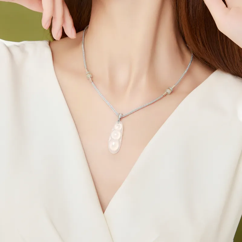 Lao Feng Xiang Chalcedony Necklaces Women's-5