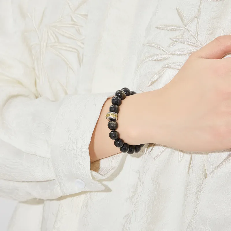 Lao Feng Xiang Natural Agate Bracelets Men's-55