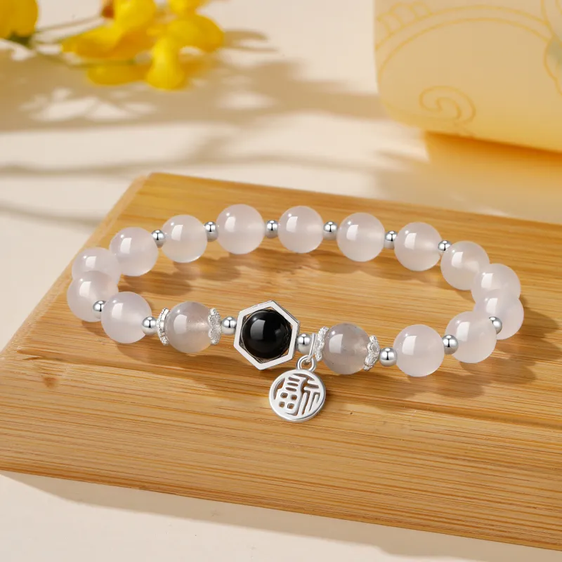 Lao Feng Xiang Obsidian Jade Bracelets Unisex-8