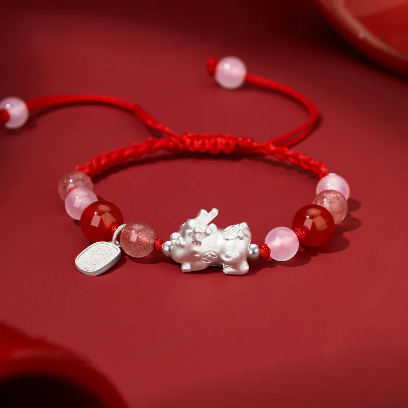 Lao Feng Xiang Chalcedony Bracelets Unisex-13