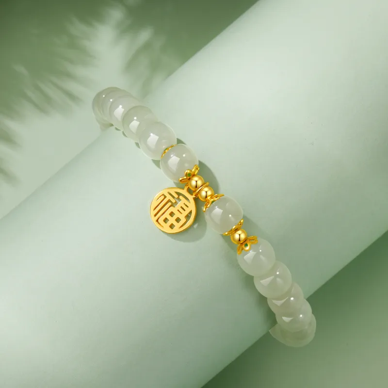 Lao Feng Xiang Bracelets Green Jade Women's-4