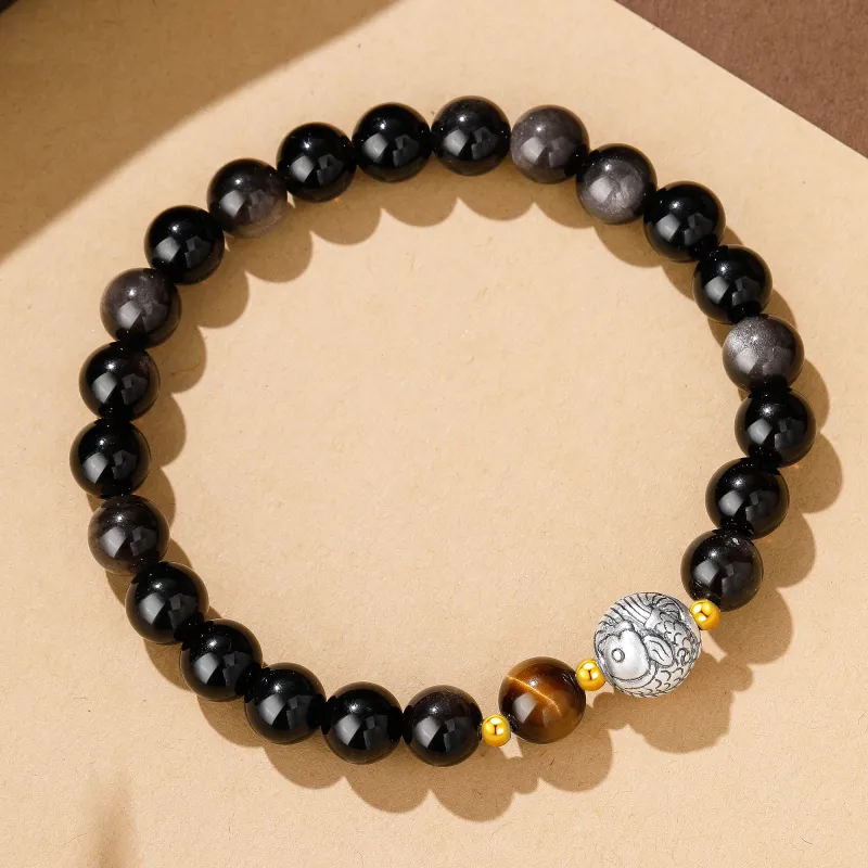 Lao Feng Xiang Obsidian Bracelets Men's-3