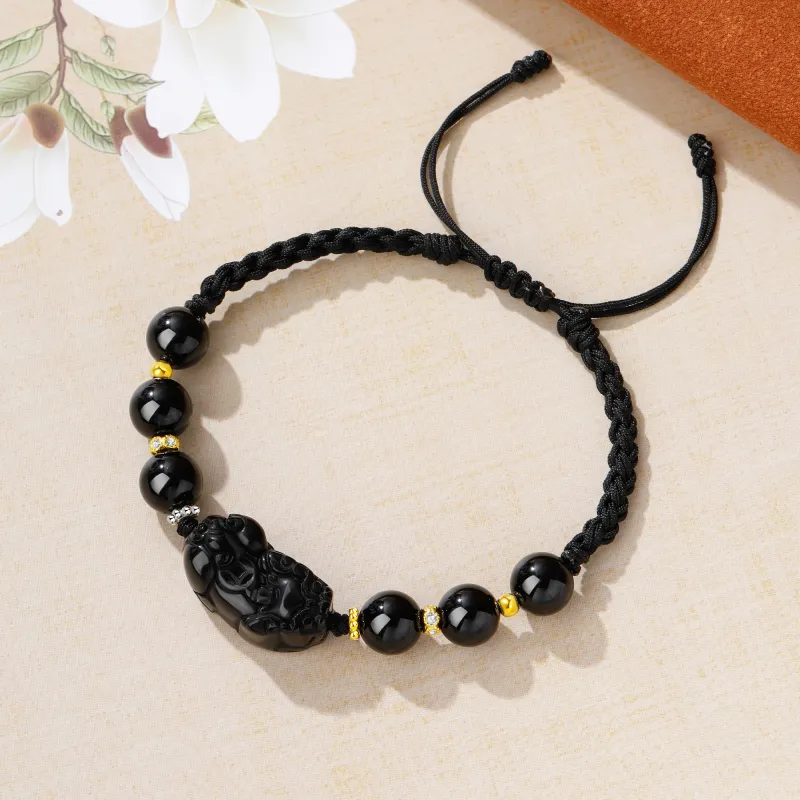 Lao Feng Xiang Obsidian Bracelets Unisex-1
