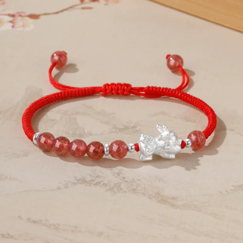 Lao Feng Xiang Agate Bracelets Unisex-1