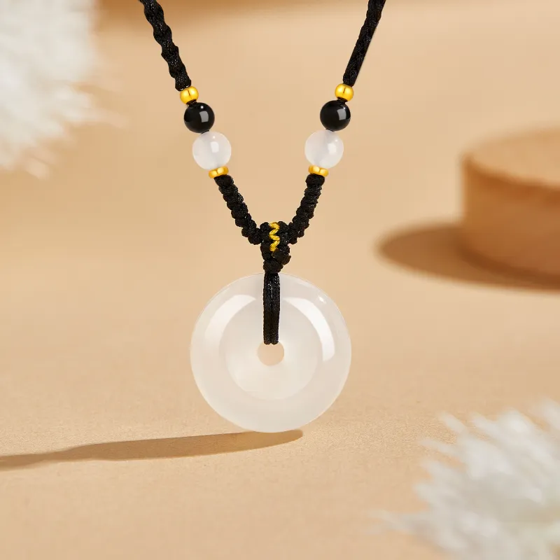 Lao Feng Xiang Chalcedony Necklaces Unisex-12