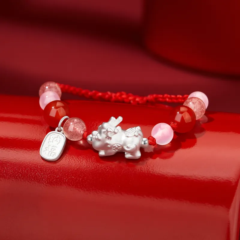 Lao Feng Xiang Chalcedony Bracelets Unisex-15