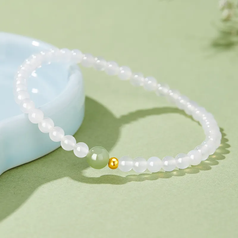 Lao Feng Xiang Natural Agate Bracelets Women's-3
