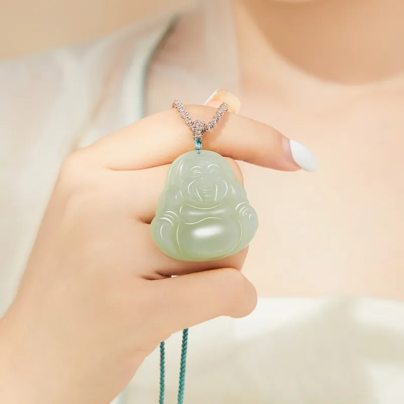 Lao Feng Xiang Necklaces Green Jade Women's-1