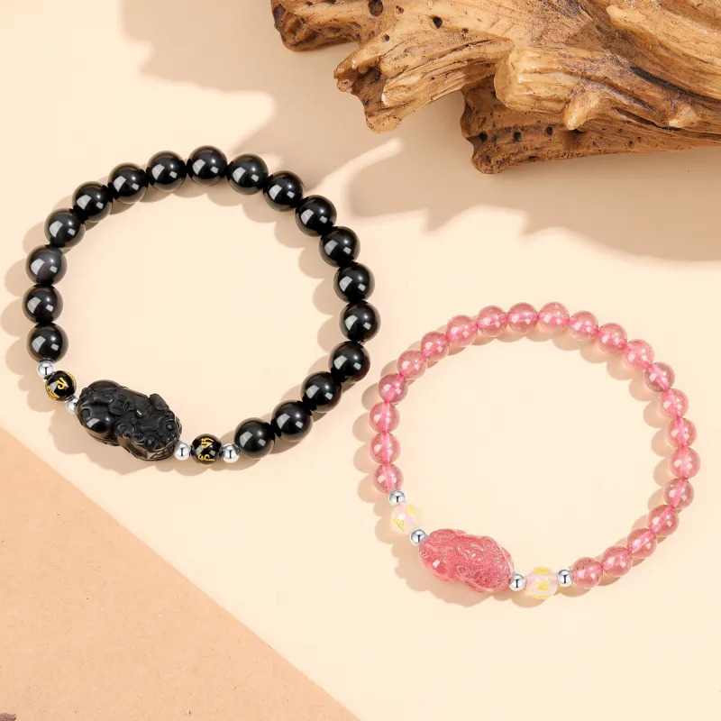 Lao Feng Xiang Obsidian Bracelets Unisex-3