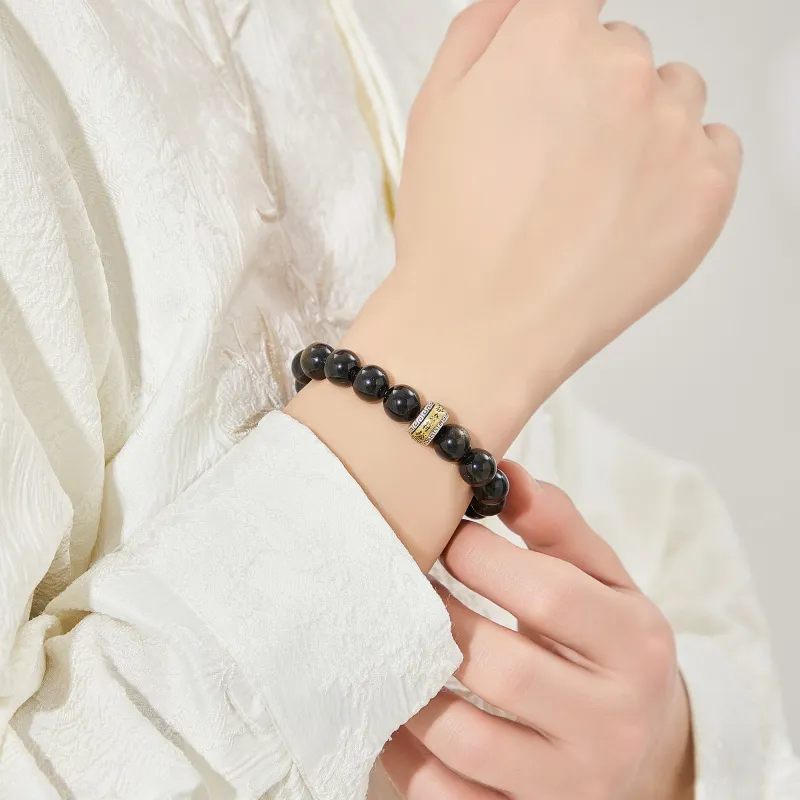 Lao Feng Xiang Natural Agate Bracelets Men's-41
