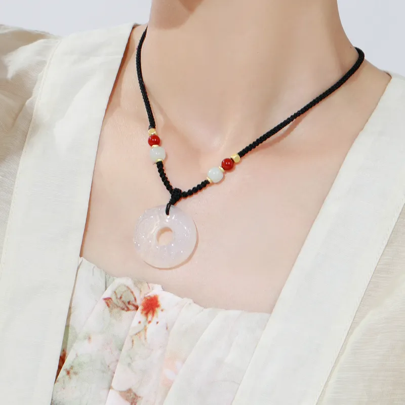 Lao Feng Xiang Chalcedony Necklaces Unisex-9