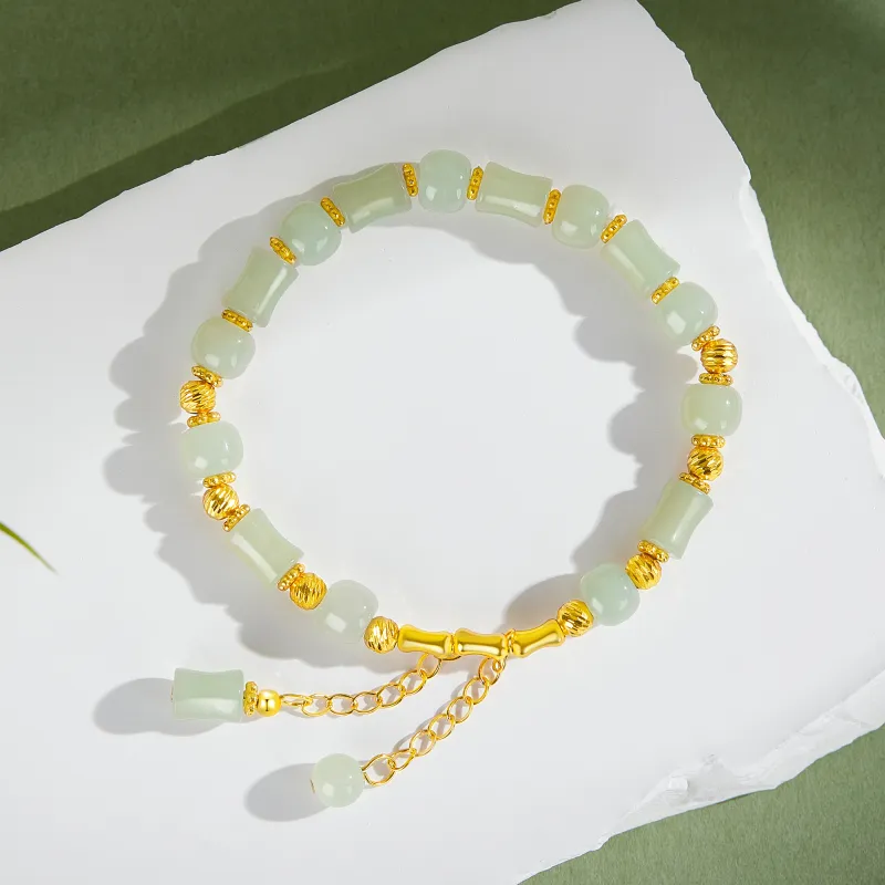 Lao Feng Xiang Bracelets Pale Greenish White Jade Women's-3