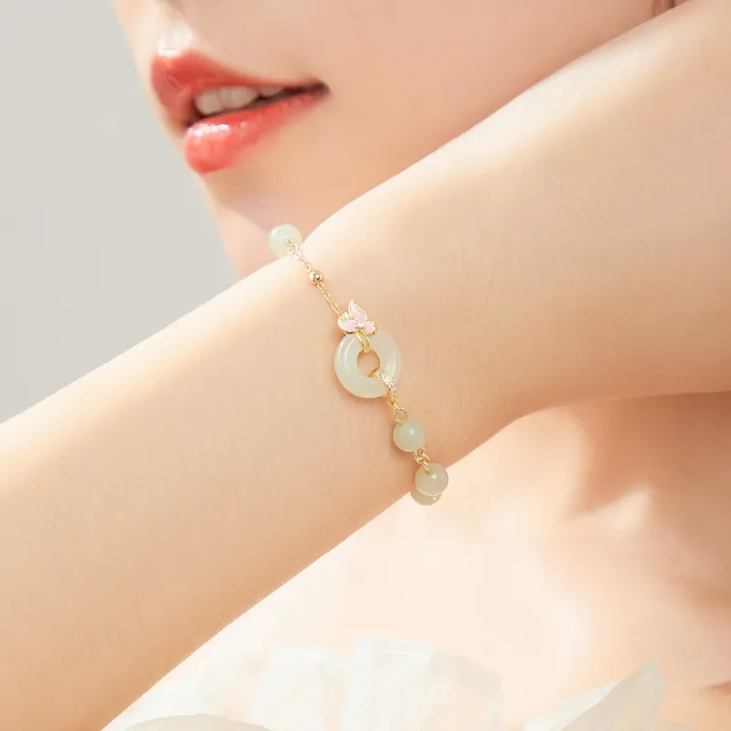 Lao Feng Xiang Bracelets White Jade Women's-3