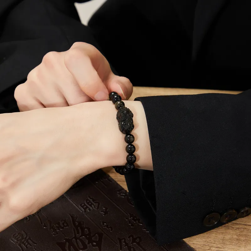 Lao Feng Xiang Obsidian Bracelets Men's-3