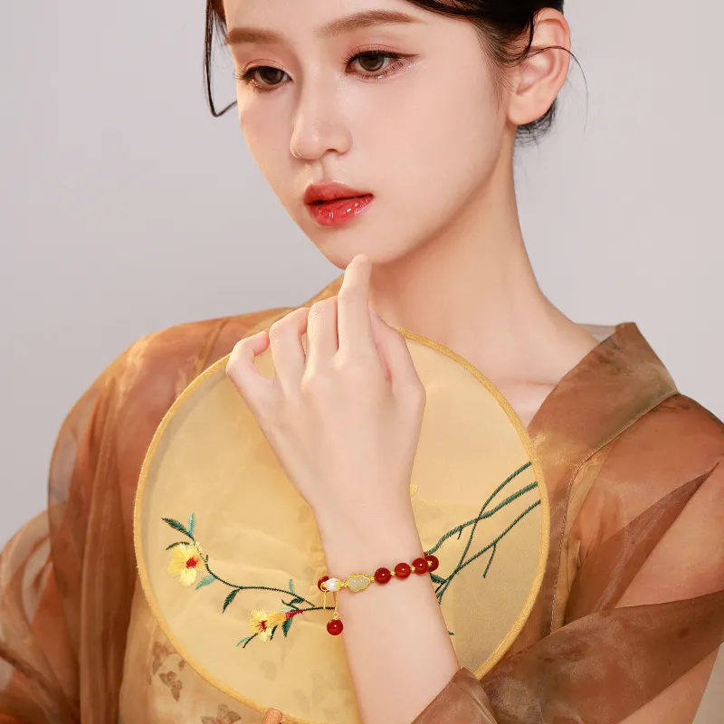 Lao Feng Xiang Agate Bracelets Women's-3
