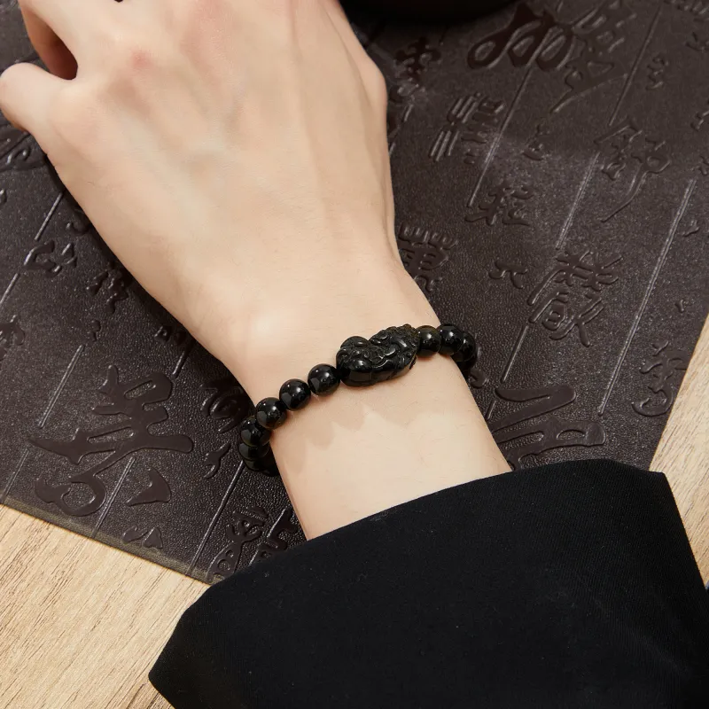 Lao Feng Xiang Obsidian Bracelets Men's-5