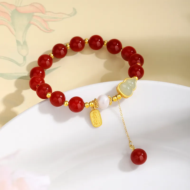 Lao Feng Xiang Agate Bracelets Women's-6