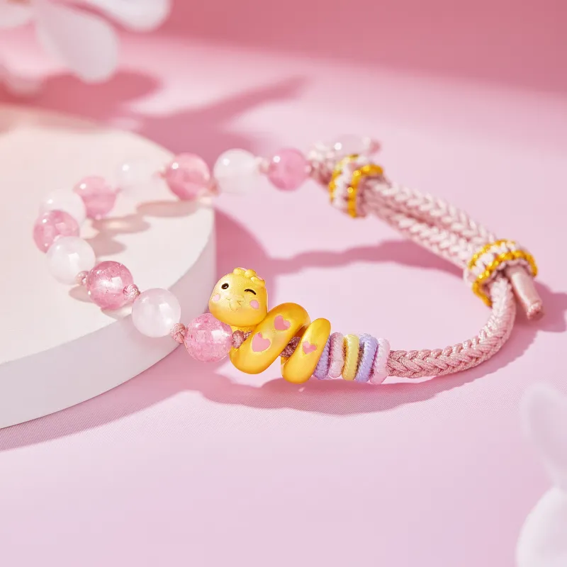 Lao Feng Xiang Colored Glaze Bracelets Women's-3