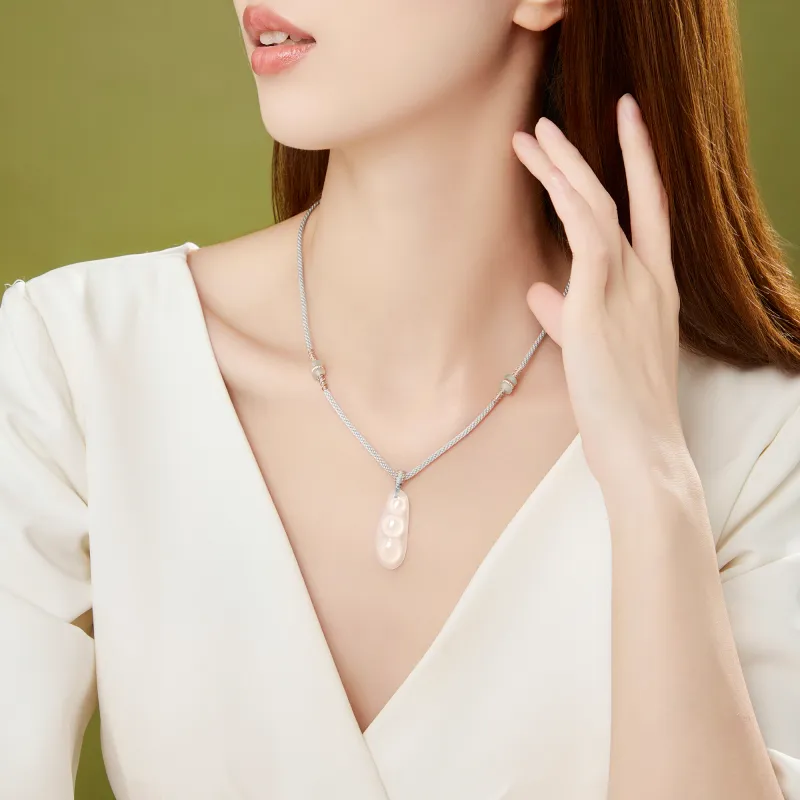 Lao Feng Xiang Chalcedony Necklaces Women's-3